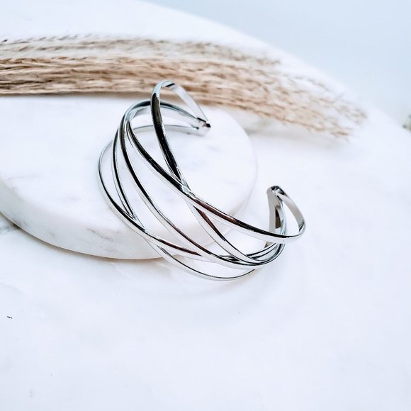 5 for $25 Silver Color Statement Bracelet - Picture 6 of 7